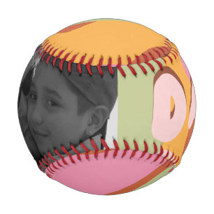 Pelota De Béisbol Patrón Retro del Día del Padre Moderno Mensaje del