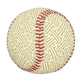 Pelota De Béisbol Patrón Sayagata, japonés, dorado y blanco