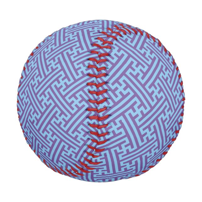 Pelota De Béisbol Patrón Sayagata, japonés, púrpura y azul (Angular)