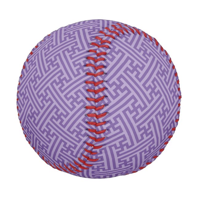 Pelota De Béisbol Patrón Sayagata, japonés, púrpura y rosa (Angular)