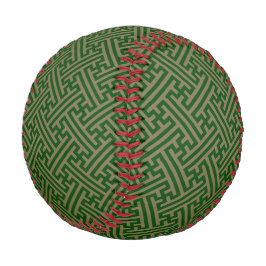 Pelota De Béisbol Patrón Sayagata, japonés, verde y oro