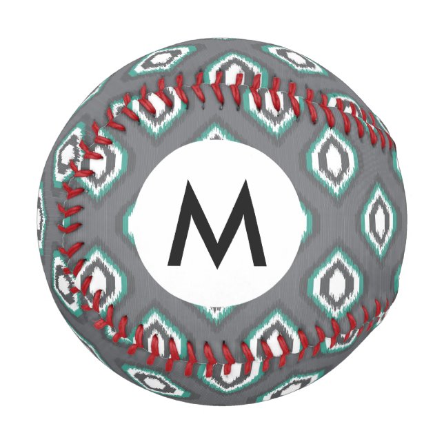 Pelota De Béisbol Patrón tribal geométrico retro ikat (Anverso izquierdo)