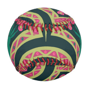 Pelota De Béisbol patrón verde en forma de cáscara