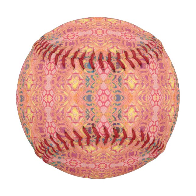 Pelota De Béisbol pattern abstract pink (Anverso)