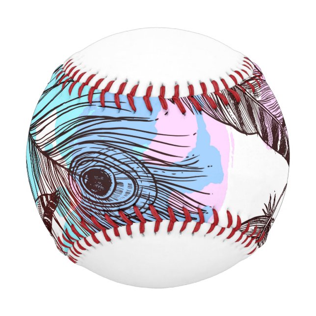Pelota De Béisbol Peacock Feather (Anverso)