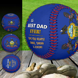 Pelota De Béisbol Pennsylvania Best Dad, patriótico USA, bandera