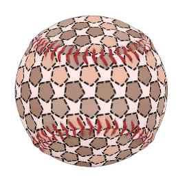 Pelota De Béisbol Pentágonos marrones simétricos con bordes trazados