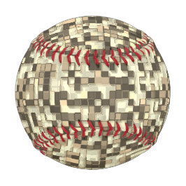 Pelota De Béisbol Pequeños cuadros en tonos beige marrón