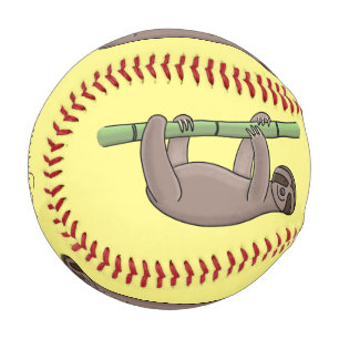 Pelota De Béisbol Pereza sonriente suave en el ilustracion personali