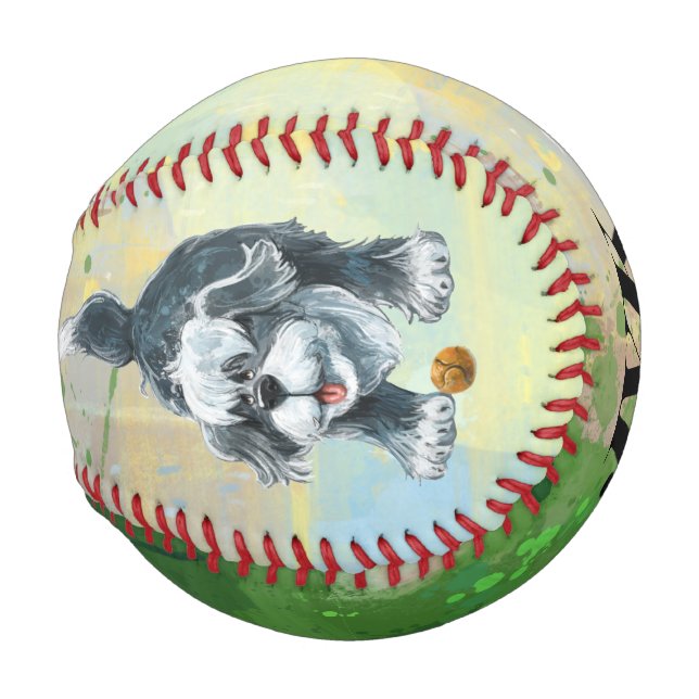 Pelota De Béisbol Perro de oveja agobiante (Anverso derecho)