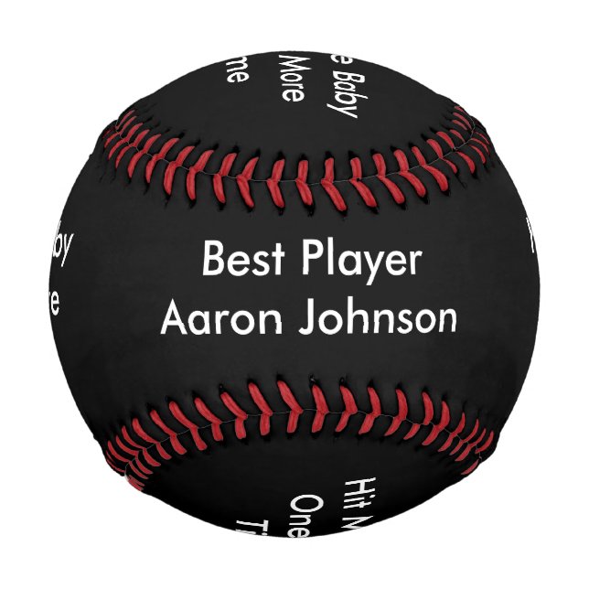 Pelota De Béisbol Personaliza el nombre golpearme a mi bebé una vez  (Anverso)