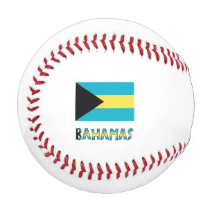 Pelota De Béisbol Personalización azul de la bandera de Bahamas