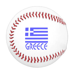 Pelota De Béisbol Personalización azul de la bandera griega
