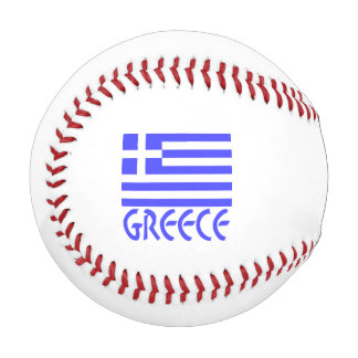 Pelota De Béisbol Personalización de bandera griega griega azul 