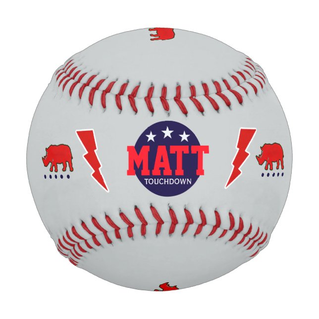 Pelota De Béisbol personalización de touchdown (Anverso)