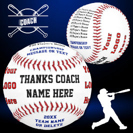 Pelota de béisbol personalizada para entrenadores 