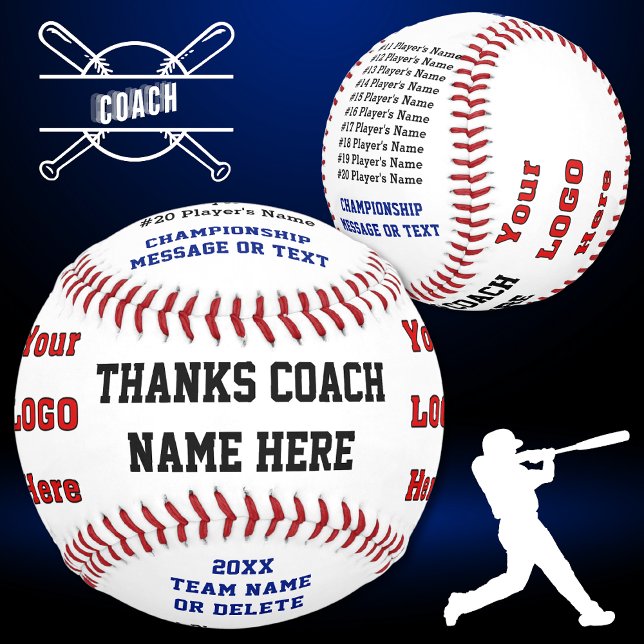 Pelota de béisbol personalizada para entrenadores  (Baseball Coach appreciation gifts. Little league baseball coach gift ideas. Baseball coach gifts.)