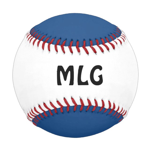 Pelota De Béisbol Personalizado Azul Blanco Rojo Béisbol inicial (Anverso)
