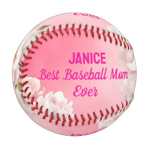 Pelota De Béisbol Personalizado Béisbol Floral Rosa