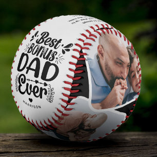 Pelota De Béisbol Personalizado Cute Bonus Papá 4 Foto y Cita Regalo