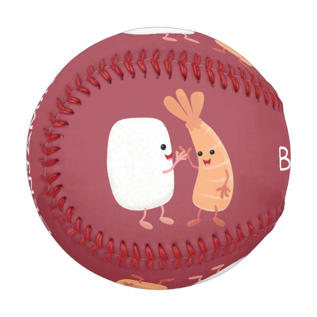 Pelota De Béisbol Personalizado de amigos de la pradera de arroz dul (Anverso izquierdo)