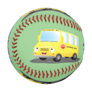 Pelota De Béisbol Personalizado de autobús escolar alegre y amarillo