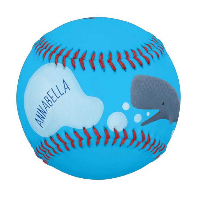 Pelota De Béisbol Personalizado de burbujas de esperma de esperma (Reverso)