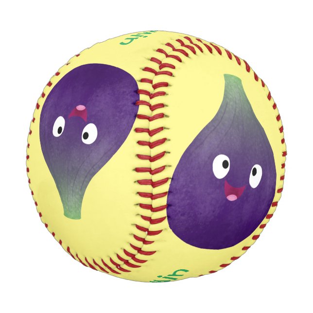 Pelota De Béisbol Personalizado de fruta púrpura feliz (Angular)
