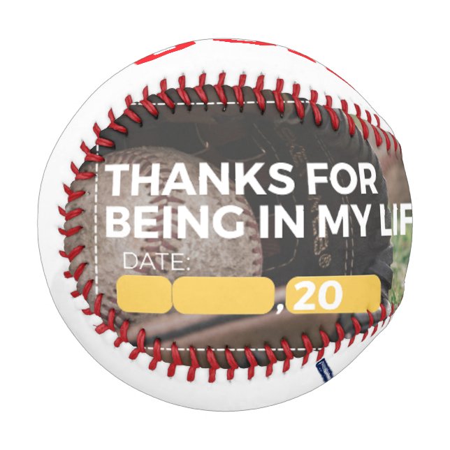 Pelota De Béisbol Personalizado de guión de regalo (Anverso izquierdo)