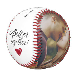 Pelota De Béisbol Personalizado de guiones de fotos mejor juntos par