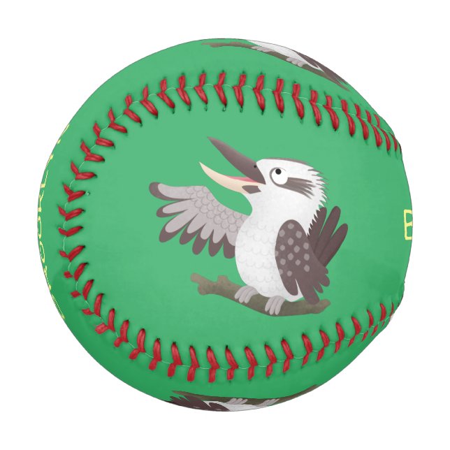 Pelota De Béisbol Personalizado de kookaburra gracioso (Anverso izquierdo)