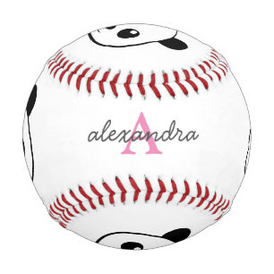 Pelota De Béisbol Personalizado de oso panda lindo Monograma