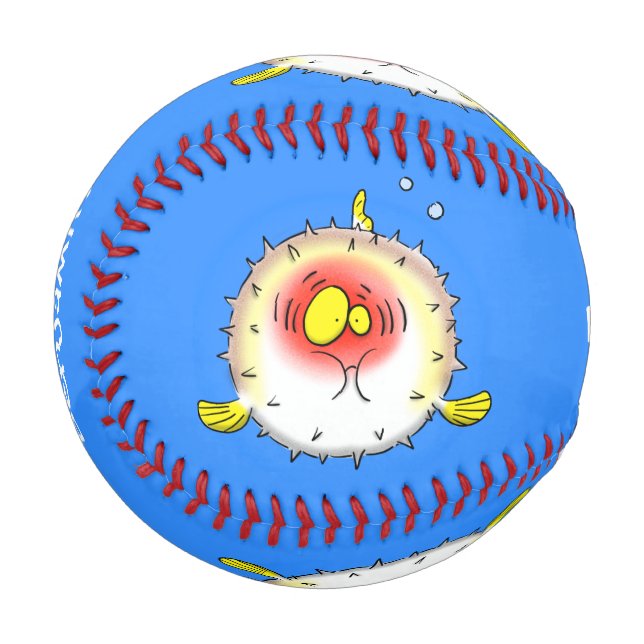 Pelota De Béisbol Personalizado de pescado porcupy de marisco de pur (Anverso izquierdo)