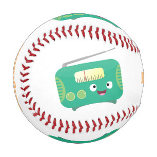 Pelota De Béisbol Personalizado de radio retro alegre y gracioso