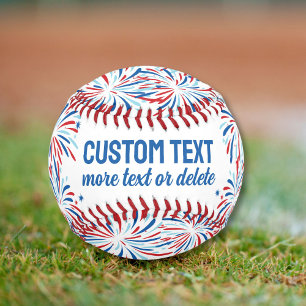 Pelota De Béisbol Personalizado del 4 de julio de los fuegos artific
