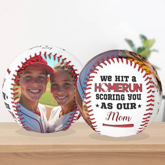 Pelota De Béisbol Personalizado del Día de la Madre en Homerun foto  (Subido por el creador)