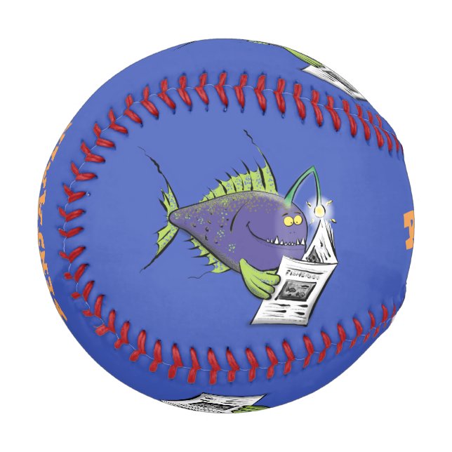 Pelota De Béisbol Personalizado divertida de pescados y mariscos (Anverso izquierdo)
