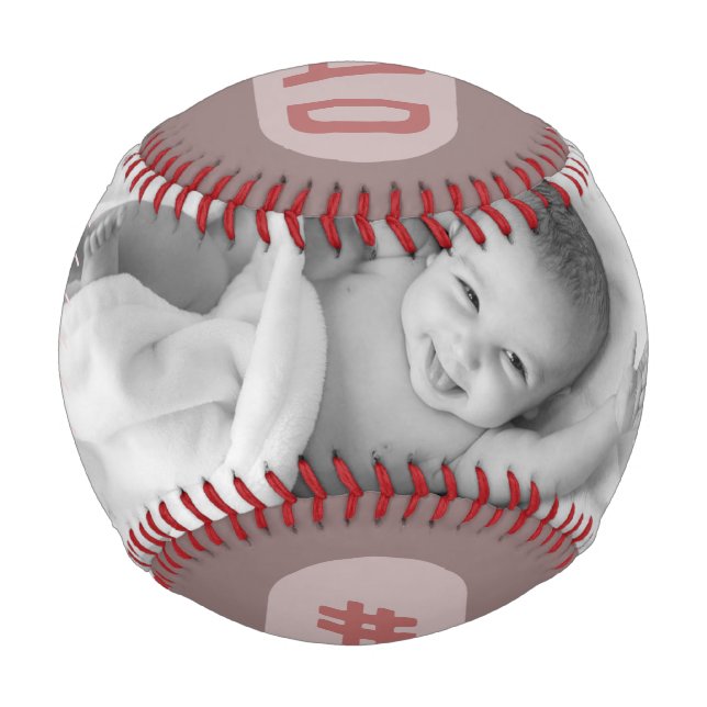 Pelota De Béisbol Personalizado Foto Baseball (Anverso)