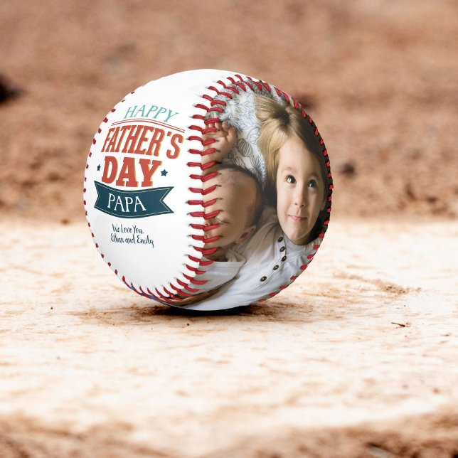 Pelota De Béisbol Personalizado foto feliz día del padre papá (Subido por el creador)