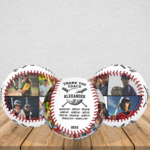 Pelota De Béisbol Personalizado Gracias entrenador Foto Béisbol del 