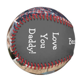 Pelota De Béisbol Personalizado Gris Oscuro Mejor Papá Nunca 3 Foto