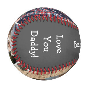 Pelota De Béisbol Personalizado Gris Oscuro Mejor Papá Nunca 3 Foto 
