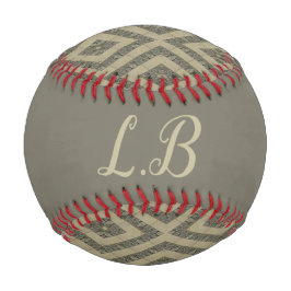 Pelota De Béisbol Personalizado iniciales patrón de ladrillos de pav