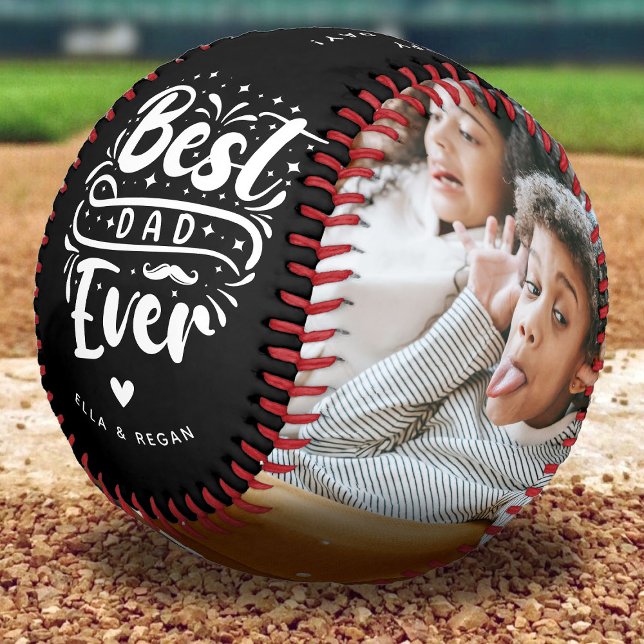 Pelota De Béisbol Personalizado Mejor Papá Nunca 2 Foto Keepsake (Subido por el creador)