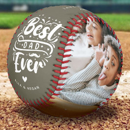 Pelota De Béisbol Personalizado Mejor Papá Nunca 2 Foto Keepsake