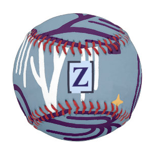 Pelota De Béisbol Personalizado Monograma Modelo de árbol salvaje Bé