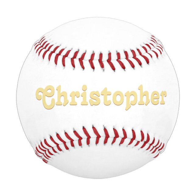 Pelota De Béisbol Personalizado Monogramo Jugador Equipo entrenador  (Anverso)