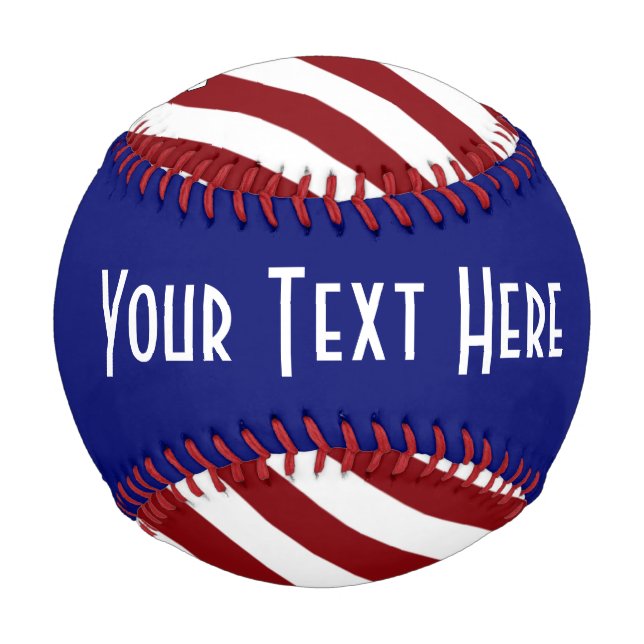 Pelota De Béisbol Personalizado patriótico Béisbol HAMbyWG (Anverso)