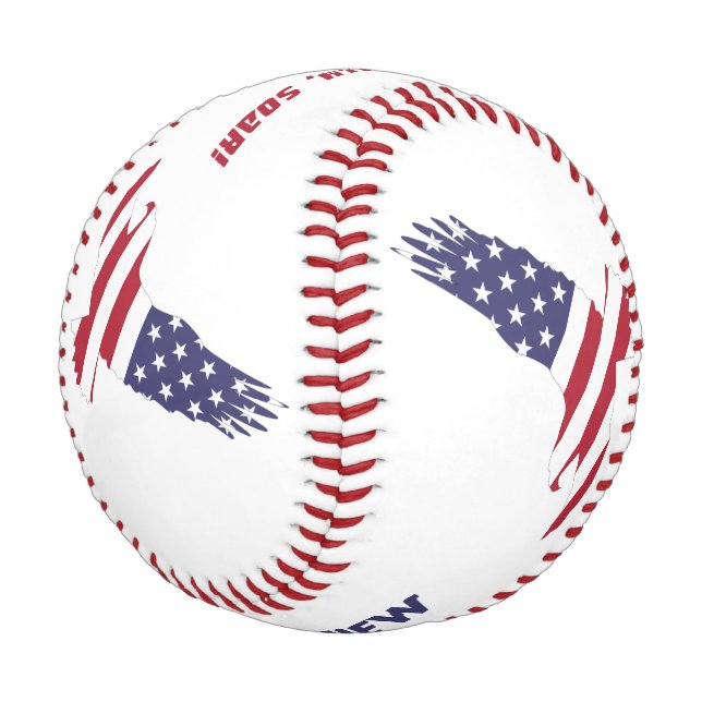 Pelota De Béisbol Personalizado patriótico del águila roja blanca y  (Angular)