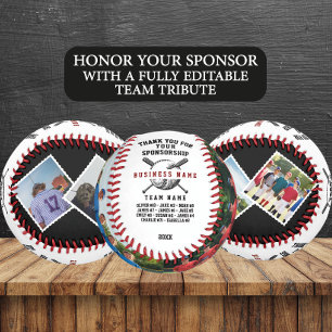 Pelota De Béisbol Personalizado Patrocinador Gracias regalo con foto